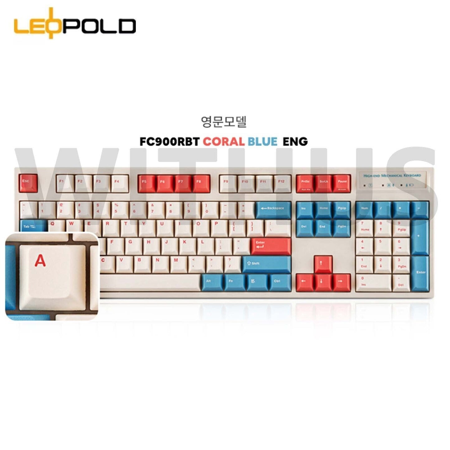 Leopold FC900RBT MX2A High-End Mechanical Bluetooth Keyboard Coral Blue/50G
