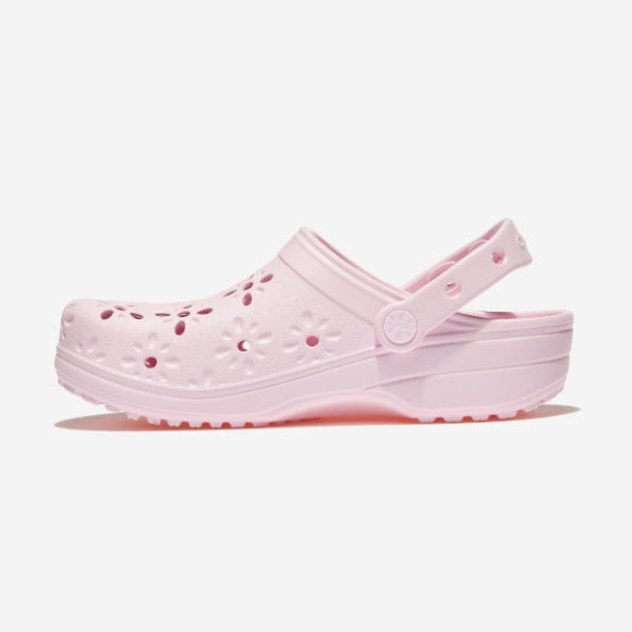 Crocs Classic Floral Cut Out Clog - Pink Milk (210927)