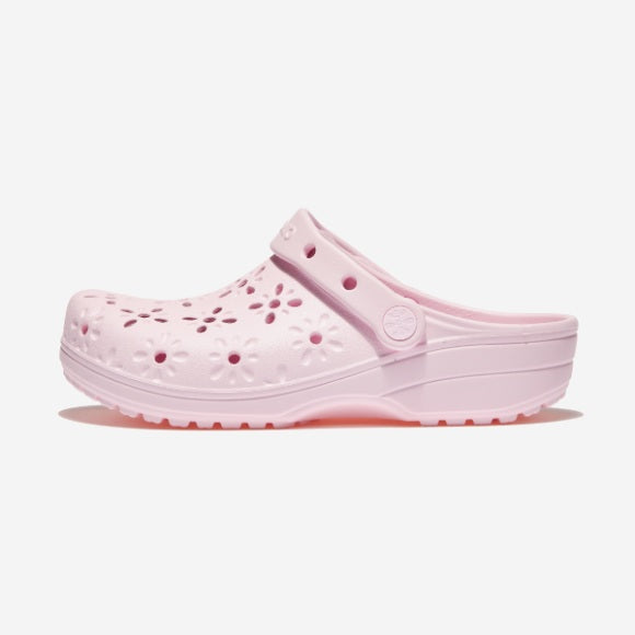 Crocs Classic Floral Cut Out Clog - Pink Milk (210927)