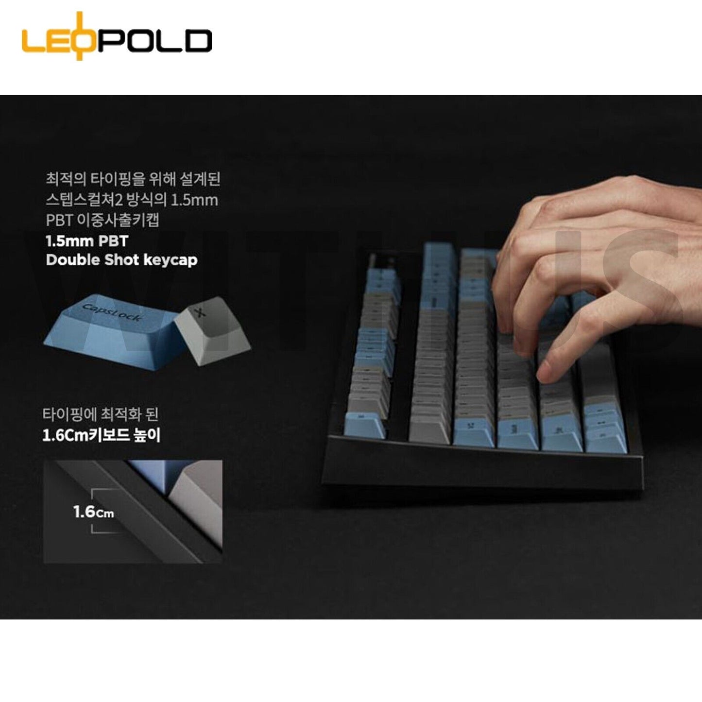 Leopold FC900RBT High-End Mechanical Bluetooth Keyboard Grayblue/50G-B