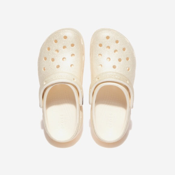 Crocs Classic Platform Glitter Clog - Chalk (207241)