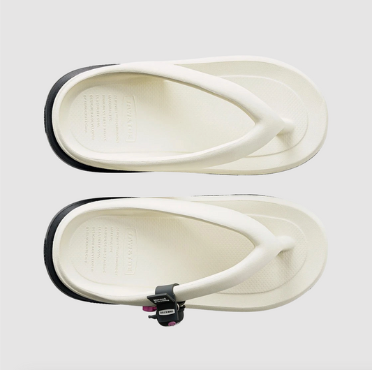 Taw&Toe x Sanrio Flip Flop Zerovity Plumpy Kuromi Charm Tag Set - Creamy Black