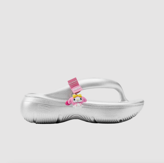 Taw&Toe x Sanrio Flip Flop Zerovity Plumpy My Melody Charm Tag Set - Silver