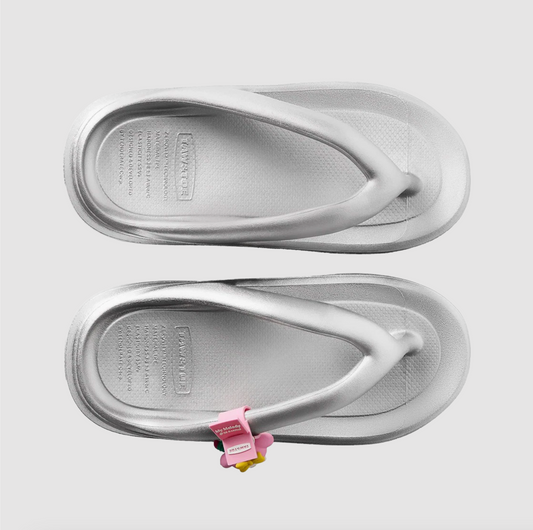 Taw&Toe x Sanrio Flip Flop Zerovity Plumpy My Melody Charm Tag Set - Silver