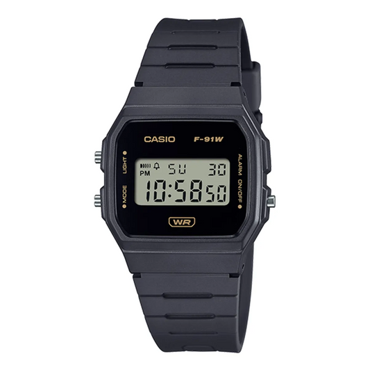 Casio Analog Quartz Wristwatch (F-91WB-8ADF) - oldbutgold 