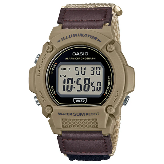 Casio Digital Wristwatch (W-219HB-5AVDF) - oldbutgold 