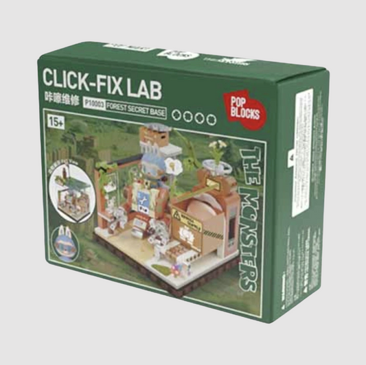 Pop Mart Labubu The Monsters Forest Secret Base Series Block Click Fix Lab