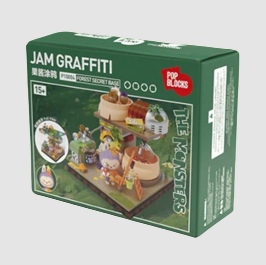 Pop Mart Labubu The Monsters Forest Secret Base Series Block Jam Graffiti