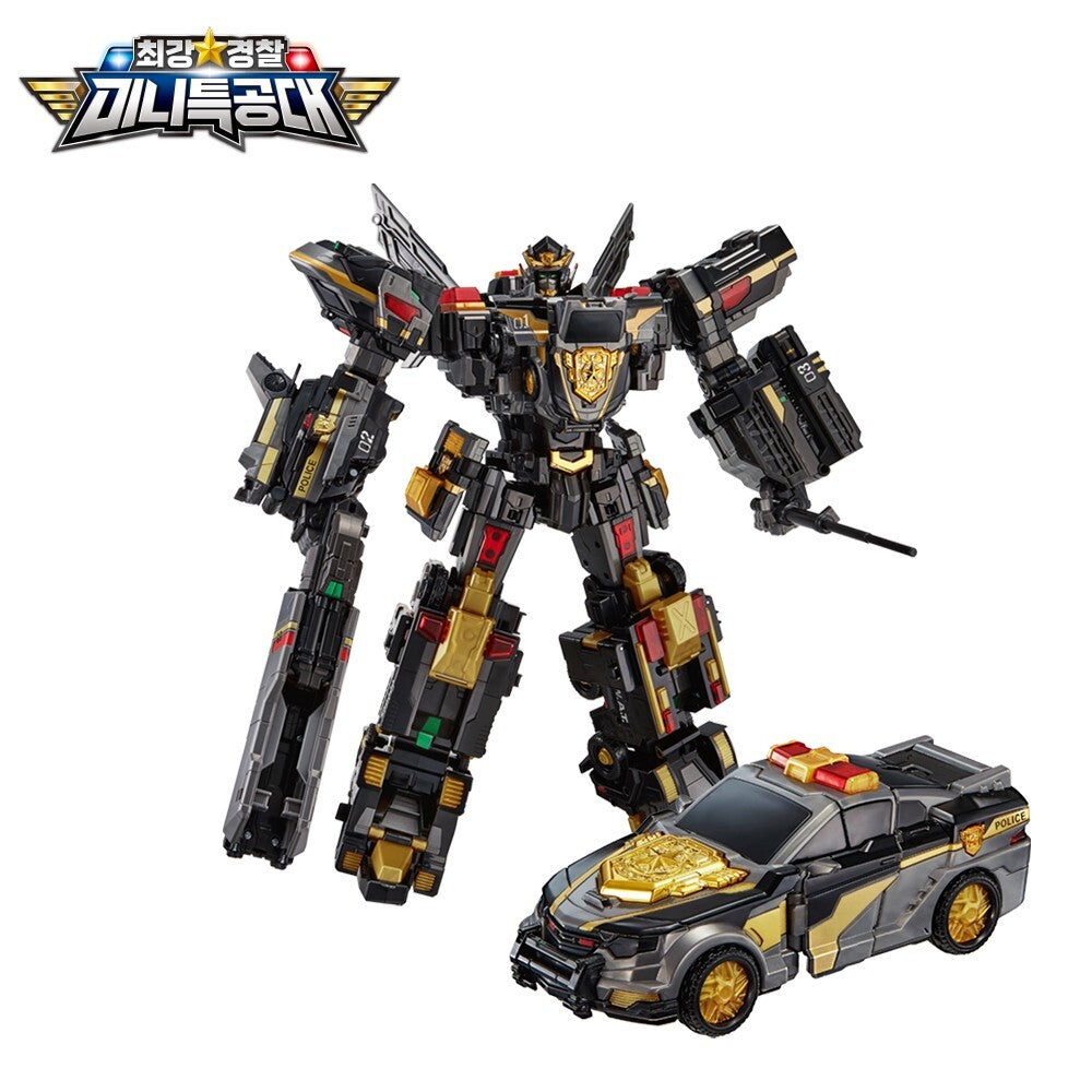 Miniforce Super Cops Justice Titan Transformer Toy 2024 Black Limited Edition