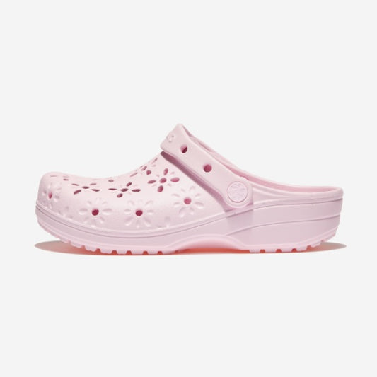 Crocs Classic Floral Cut Out Clog - Pink Milk (210927)