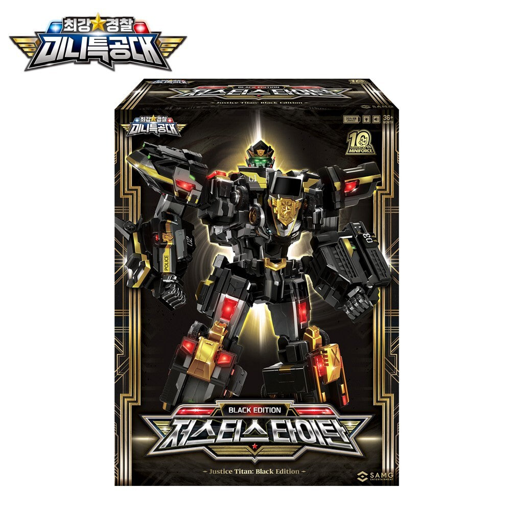 Miniforce Super Cops Justice Titan Transformer Toy 2024 Black Limited Edition