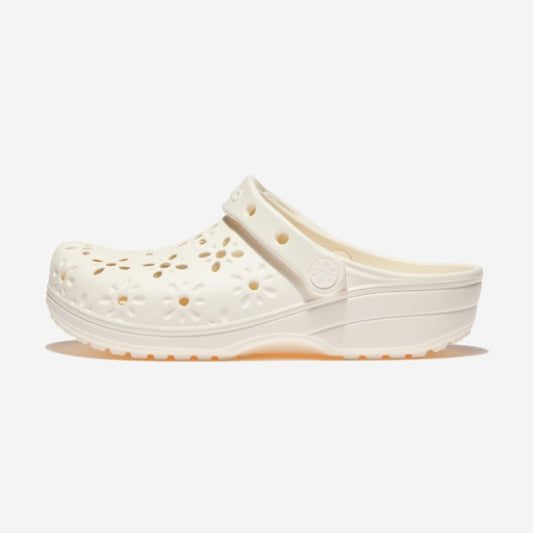 Crocs Classic Floral Cut Out Clog - Chalk (210927)