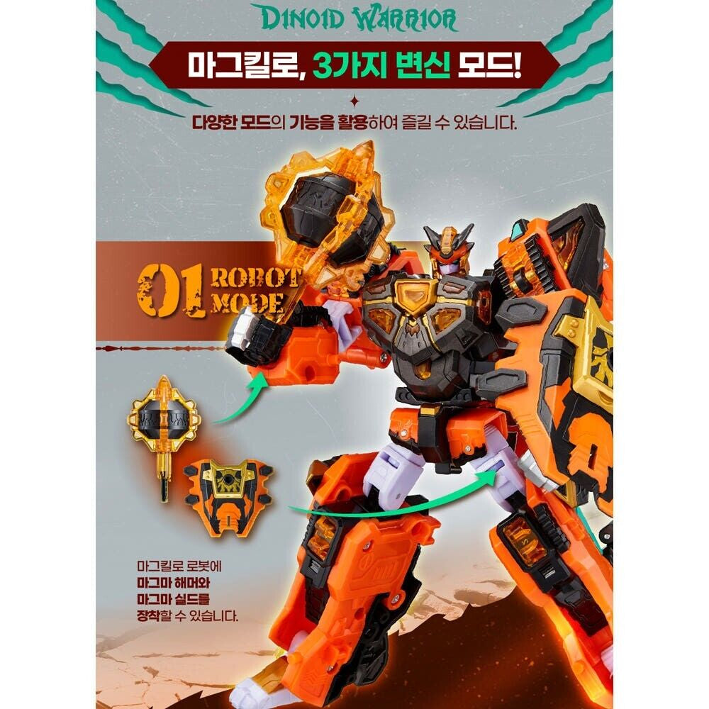 2025 Miniforce Dinoid Warrior Magma Kylo Transforming Robot (Korean Version)