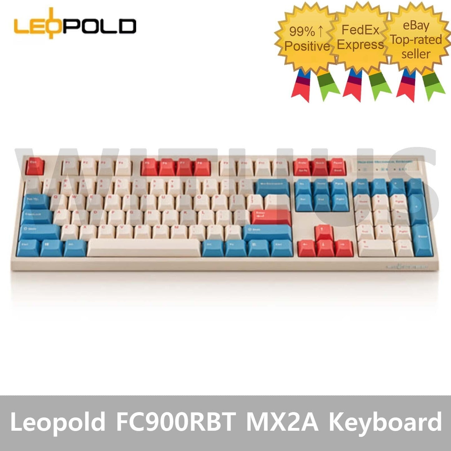 Leopold FC900RBT MX2A High-End Mechanical Bluetooth Keyboard Coral Blue/50G