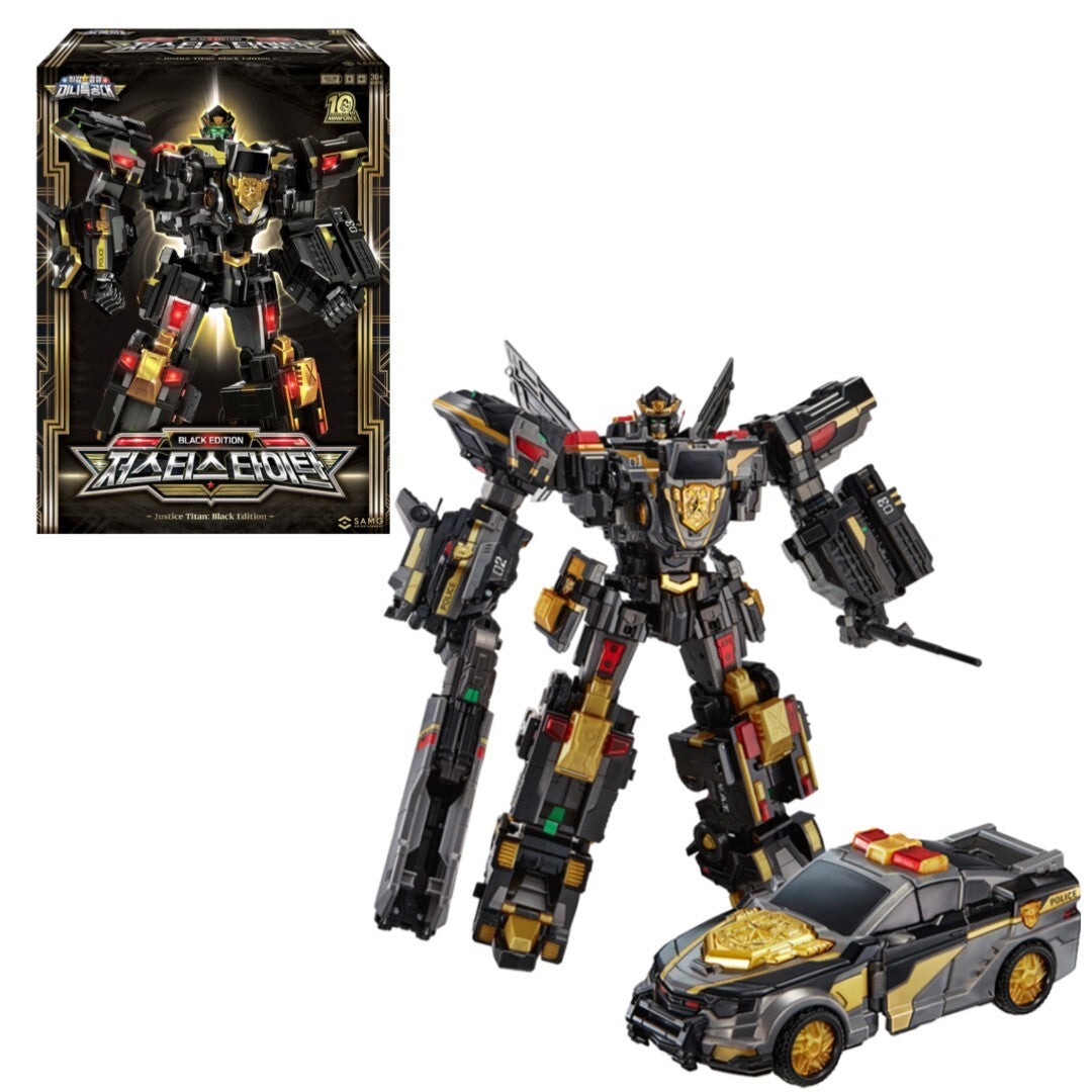 Miniforce Super Cops Justice Titan Transformer Toy 2024 Black Limited Edition