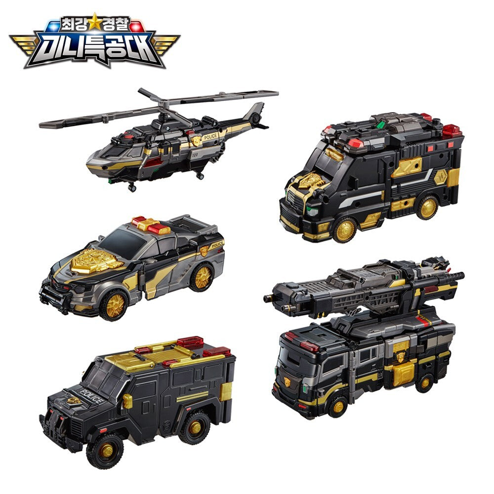 Miniforce Super Cops Justice Titan Transformer Toy 2024 Black Limited Edition