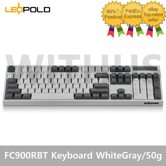 Leopold FC900RBT High-End Mechanical Bluetooth Keyboard Whitegray/50G-